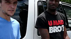 Handsome Gay Guy With A Skinny Body Enjoying A Hardcore Interracial Fuck