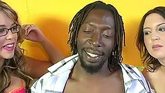 Sexy Babe Sucking A Stranger's Big Black Cock On Her Sofa