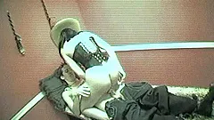 Brunette hussy sucks and rides a boner in front of a hidden cam