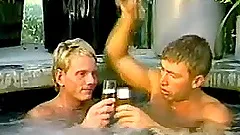 Gay Couple Shares a Hot Tub Then Fucked After Drinks