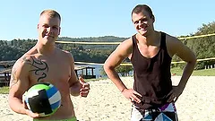 Hot Gay Guys Fucking and Sucking Outdoors at the Beach