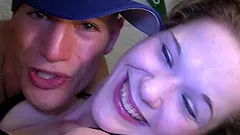 Brunette college girl gets fucked by her coed in the dormitory
