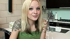 Interracial sex for the beautiful tattooed blonde Faye Runaway