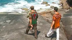 Horny Blonde Gets A Rough DP In This Hot Threesome At The Beach