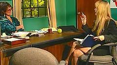 Misty Rain and P.J. Sparxx lick and toy each other's holes in 69 pose