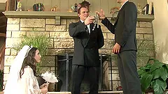 Busty seductress loves masturbating while watching hot sex