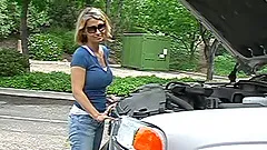Sexy MILF Gives An Amazing Head In The Car And Swallows Cum