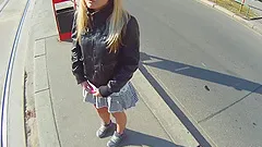 Amazing Blonde Goes Really Hardcore In A Public Place