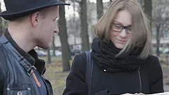 Skinny blonde jumps on a cock and gets cum on her tits