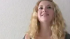 Curly blonde slut gets banged in a homemade video