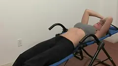 Busty Brooke Shine masturbates after a workout