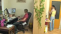 Slim Panni sucks a huge dick and gets pounded in a homemade clip