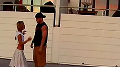 Sexy Kat Kiss gets a mouthful after a hard butt fucking