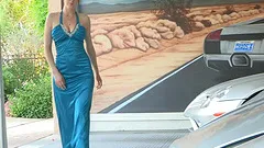 Beautiful Meghan shows her perfect boobs in a car