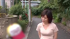 Helpful Japanese milf Nanako Mori gives hand to a man in a toilet