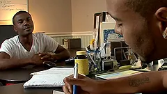 Stunning Xenar Trapboyy Has An Interracial Threesome In An Office