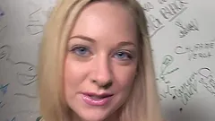 Gloryhole interracial sex clip with lewd blonde Cindi Loo