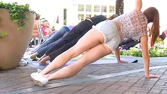 Sweet Melody Shows How Flexible She Is Outdoors In Public