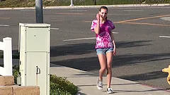 Gorgeous Kasey Masturbates Outdoors In A Public Place