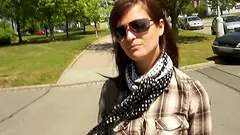 Such a lusty one fucks in public for greens