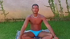 She puts a condom on his black cock and interracial anal starts