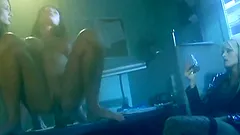 Sizzling brunettes Alectra and Melissa toy each other's cunts indoors