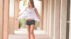 Pretty Presley Moves Erotically Outdoors In Public