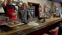 Charming Brenn Wyson And Vennue Longhorn Go Wild In A Restaurant