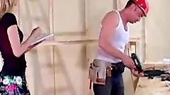 Slim Melanie Sylver gets banged in the ass by a builder