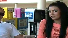 Sizzling Giselle takes big cock in her pussy in close-up video