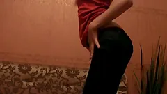 Slim and pretty solo girl poses in sexy lingerie