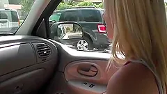 Beautiful Brandi Blunt blows a cock in a car and fucks in a house