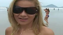 Sex on the deckchair with a sizzling BRazilian babe