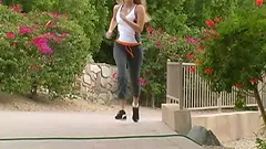 Cute Alison Angel Strips After Running In A Solo Model Video