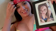 Busty brunette Linda Lay uses two toys while masturbating her pussy