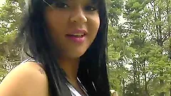 Stunning Juliana Almeida Goes Hardcore In Public Outdoors