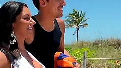 Goddess Bella Reese In A Sexy White Bikini Goes Hardcore On The Beach