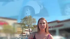 Playful Brooklyn Dare fucks and sucks a dick in a car