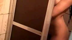 Gorgeous Brunette Masturbates With A Toy In The Shower