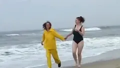 Skinny hottie makes lesbian love to a pretty curvy girl