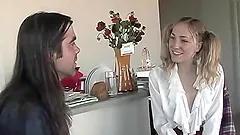 Pigtailed blonde chick gets pounded on the floor in homemade vid