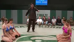 Booty and busty chicks know how to wrestle