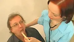 Sex doctor is going to be naughty with a grandpa