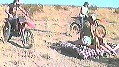 A few vintage teens enjoy group banging in nature's lap