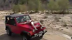 Kym Wilde drowns and fucks Madison Young in an outdoor BDSM scene