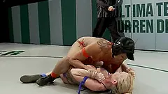 A rare brutal fight between two naughty and sexy lesbians