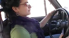 Nerdy lady got some huge tits and a desire to fuck