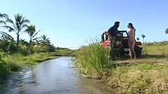 Outdoor BDSM set with only the hottest slaves