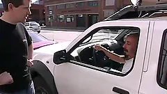 Blonde Girlie gets tied up and toyed rough in a strip club