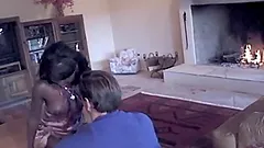 Mocha the petite ebony babe gets rammed in interracial video